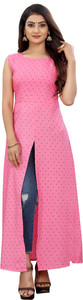 maruti fab Women Floral Print Frontslit Kurta