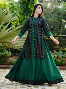 petarn Women Solid Anarkali Kurta