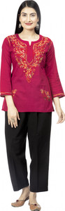 Lucknowi Chikankari Women Chikan Embroidery Straight Kurta