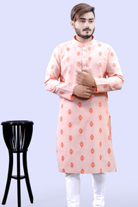 Tibra Collection Men Printed Straight Kurta