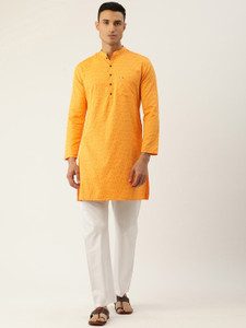 PETER ENGLAND Men Printed Straight Kurta