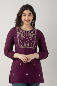 Charu Women Embroidered Straight Kurta
