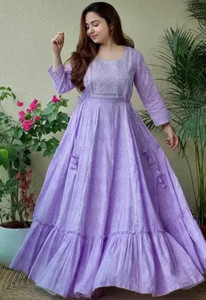 Rubiafashion Women Self Design Anarkali Kurta