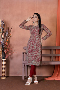 YAGNIK FASHION Women Printed Straight Kurta