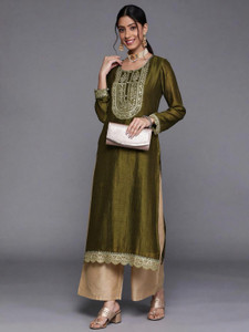 RARE THREAD Women Embellished A-line Kurta