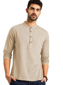 LENIA Men Solid Straight Kurta
