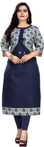 S K Enterprise Women Printed Straight Kurta