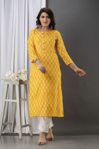 GREYSHADE Women Printed Straight Kurta