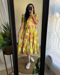Manvi Enterprises Women Ikat Anarkali Kurta