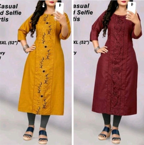 Ladylaz Women Embroidered Straight Kurta