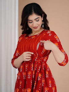 Fashion4Word Women Printed Anarkali Kurta