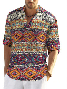 HEMADHAV Men Yellow Printed Straight Kurta - Image 6