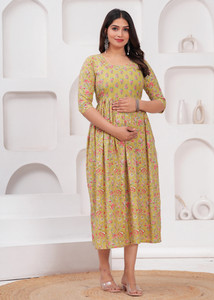 Madfury Women Floral Print Anarkali Kurta