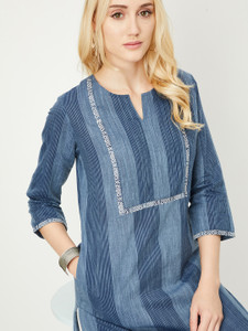 MAX Women Colorblock Straight Kurta