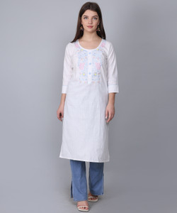 Maadwara Women Embroidered A-line Kurta