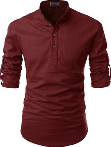 Plum Crazy Men Solid Pathani Kurta