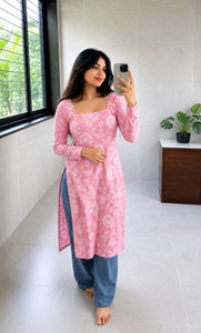 Trendjio Women Printed Straight Kurta