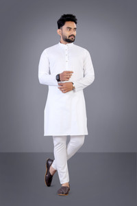 TARA GLOBAL Men Solid Straight Kurta