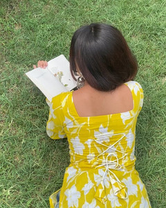 RARE THREAD Casual Floral Print, Printed Women Yellow Top