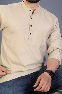 SOPANI Men Solid Straight Kurta