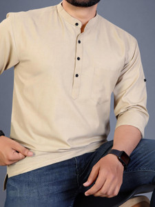 SOPANI Men Solid Straight Kurta