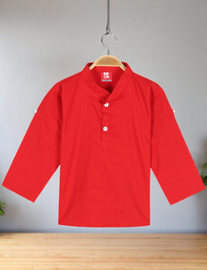 Shlok Samhita Baby Boys Solid Straight Kurta