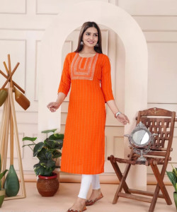 Jyoti Fashion Women Embroidered Straight Kurta