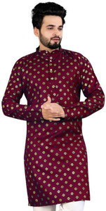 CELLUX Men Printed Straight Kurta