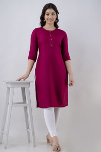 FASHION PATTI Women Solid Straight Kurta