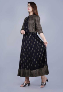 Shayamstore Women Kurta Ethnic Jacket Set