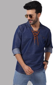 D Finish Men Solid Straight Kurta