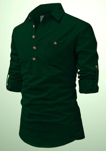 TrendiVastra Men Solid Straight Kurta