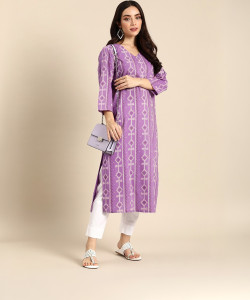 PHYSIL Women Printed Straight Kurta