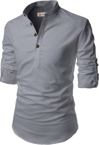 Navkanj Men Solid A-line Kurta