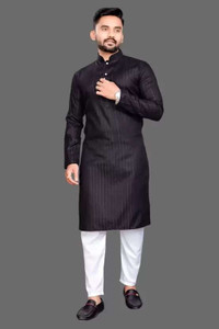 Universazone Men Solid Straight Kurta