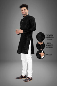Shree Dutt Creation Men Embellished Straight Kurta