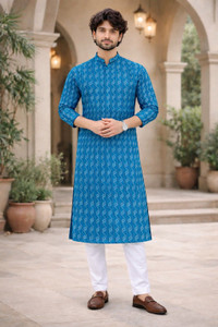 LADSLOOM Men Striped Straight Kurta