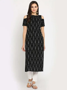Ethmix Women Ikat Straight Kurta