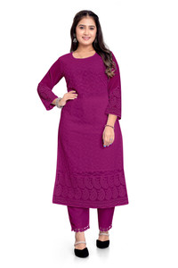 KAYRAAH Women Self Design Straight Kurta