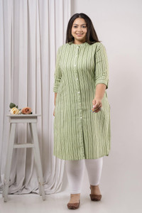 navjyoti Women Striped Straight Kurta