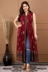 Bulbul creation Women Printed Frontslit Kurta