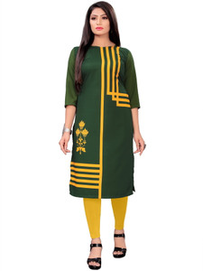 maruti fab Women Striped Straight Kurta