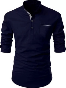 DIMMY Men Solid Straight Kurta