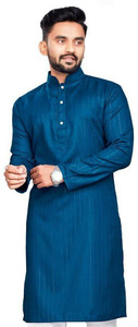 tejvin Men Solid Straight Kurta
