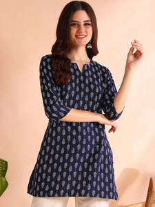 v enterprise Women Printed Straight Kurta