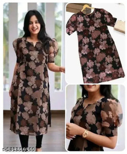 VARANI Women Floral Print A-line Kurta