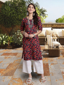 1 Stop Fashion Women Printed Straight Kurta