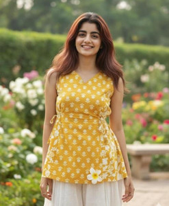 CLOTHI FAB Women Printed, Floral Print Tunic Kurta