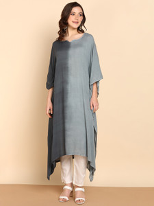PinkTribe Women Dyed/Ombre Kaftan Kurta