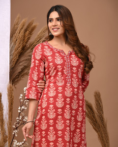 Rimeline Women Printed Straight Kurta
